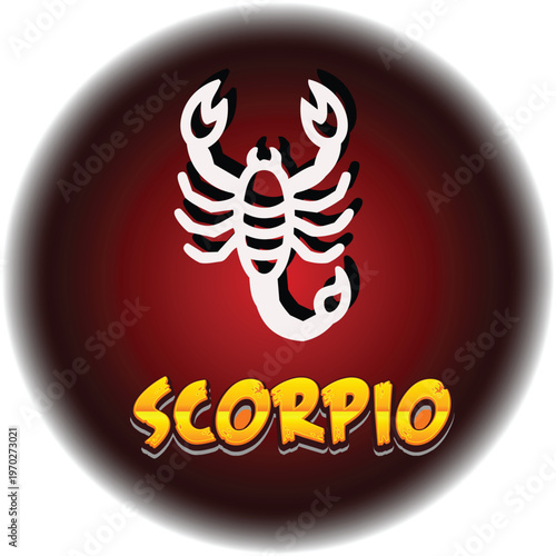 Scorpio scorpion zodiac sign vector icon in a modern gold style