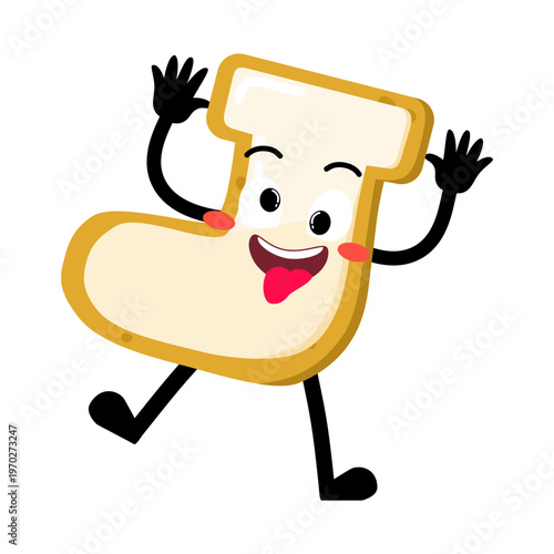 Cute Hand Drawn Silly Sock Shaped Cookie Teasing