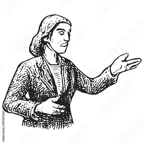 Lawyer Presenting Argument in Courtroom for Legal Defense, Trial Advocacy and Justice System