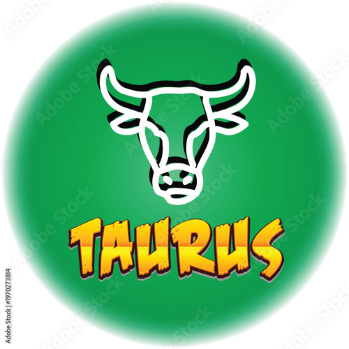 Taurus bull zodiac sign vector icon isolated on white background