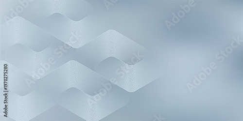 Abstract hexagon lines on gray background. Geometric stripe line art design modern
