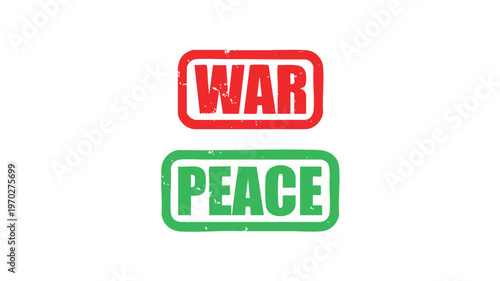 War Versus Peace: A striking visual representation presents a stark contrast between the concepts of war and peace.