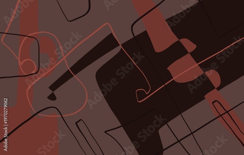 Abstract image for printing. Picture for modern interiors. The picture is painted by hand on a tablet.