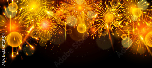 Orange Firework Background