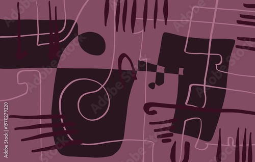 Abstract image for printing. Picture for modern interiors. The picture is painted by hand on a tablet.