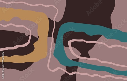 Abstract image for printing. Picture for modern interiors. The picture is painted by hand on a tablet.