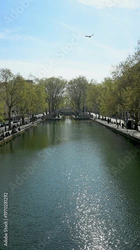 The canal saint martin in Paris
