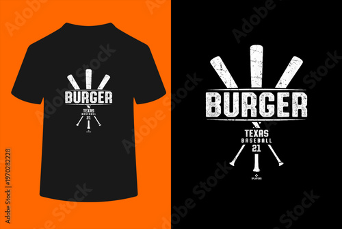 Vintage Baseball Bat Gameday Jake Burger Texas Baseball T-Shirt
