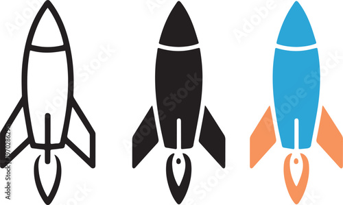 modern rocket icon