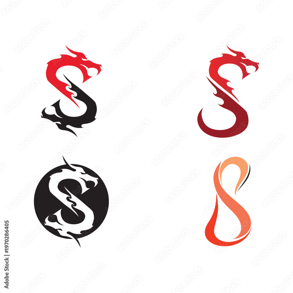 Obraz premium Business corporate letter S logo design vector.