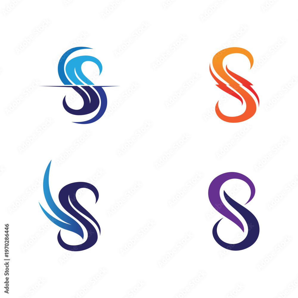 Obraz premium Business corporate letter S logo design vector.