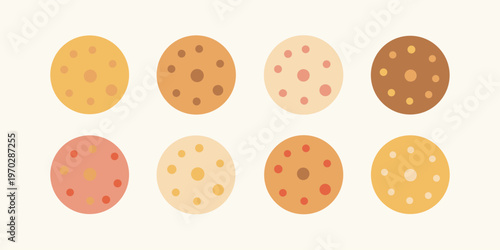 Eight delightful pastel cookies with various sprinkles on a light background.