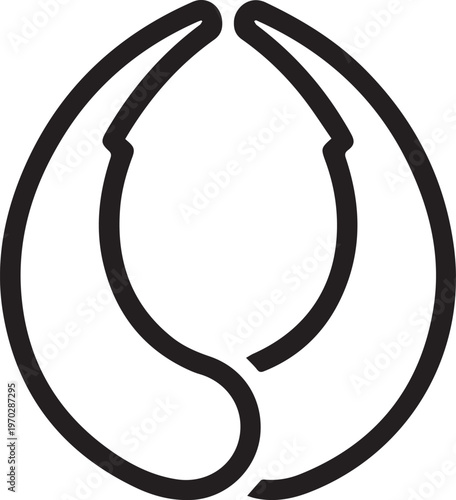 Premium High-Resolution Vector Icon of a Closed Pneumatic Gripper Finger Mechanism for Industrial Automation, Robotics, Manufacturing, CNC Machining, Assembly Line Applications, CAD