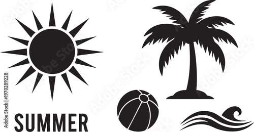 Black silhouette tags with percentage discounts a promotional collection