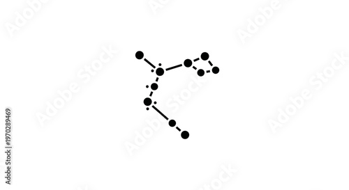 Constellation against dark background for astronomy and celestial themes