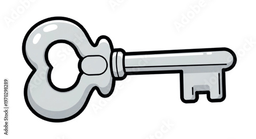 Vintage Skeleton Key Illustration - Classic Antique Door Opener