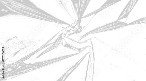 Abstract Wrinkled Silver Surface: A close-up view reveals a textured, crumpled metallic surface, reflecting light and shadow, perfect for artistic and conceptual projects.