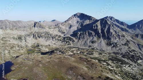 Tevno Ezero Alpine Lake Surrounded by Rocky Pirin Peaks – Drone Footage