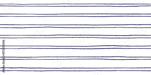 Horizontal line texture seamless pattern. Pencil thin stroke. Blank notebook sheet. Vector hand drawn backdrop. Doodle geometric wallpaper for graphic school design. Abstract textile