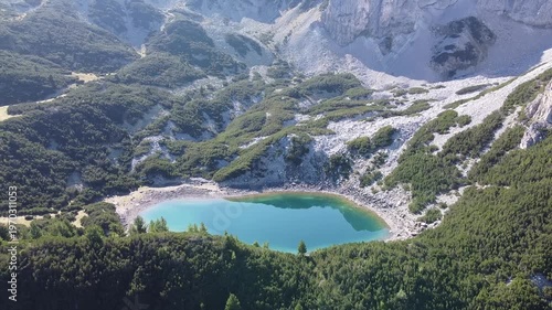 Aerial Drone View of Sinanitsa Lake in Pirin National Park, Bulgaria