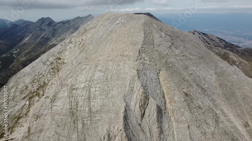 Aerial Drone View of Vihren Peak in Pirin National Park, Bulgaria