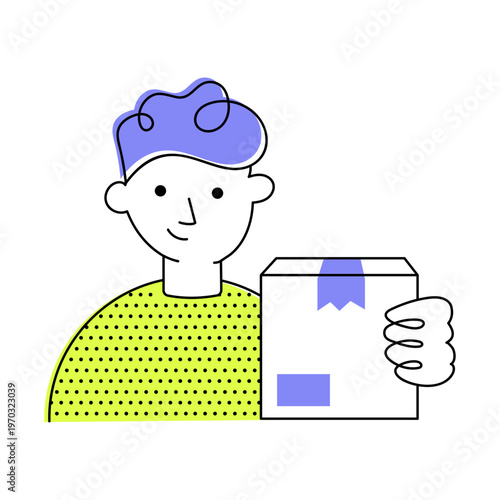 An icon showing manufacturer designed in flat style