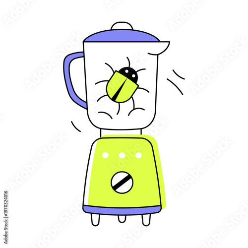 An icon showing a crushing bug designed in flat style