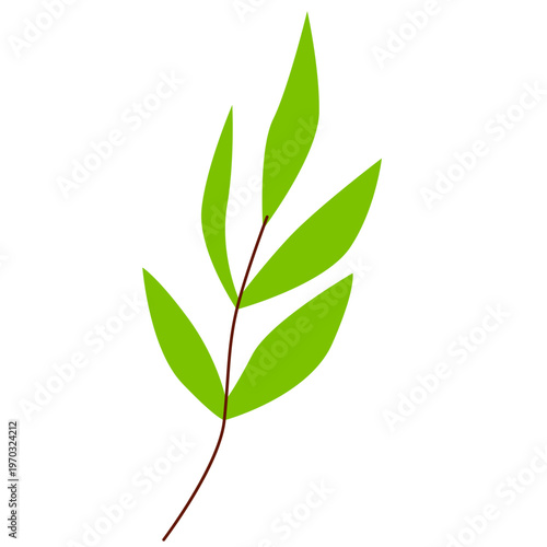 Leaf tree flat vector illustration