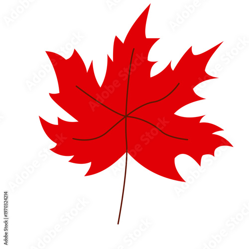 Leaf tree flat vector illustration
