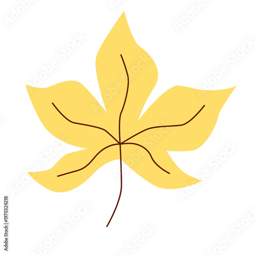 Leaf tree flat vector illustration