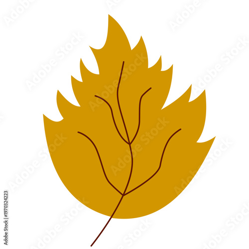 Leaf tree flat vector illustration