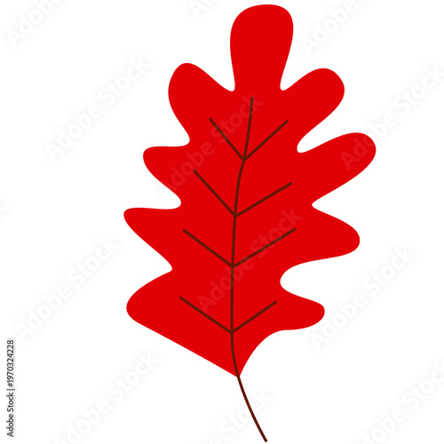 Leaf tree flat vector illustration