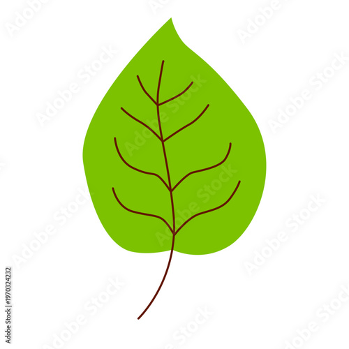 Leaf tree flat vector illustration