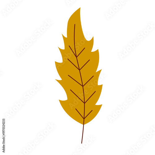Leaf tree flat vector illustration