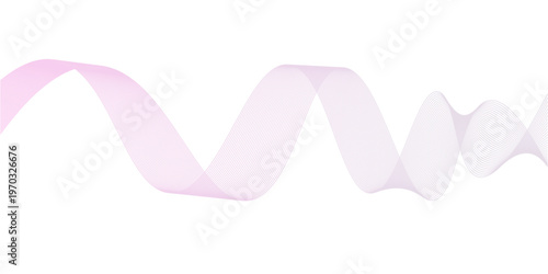 abstract flowing pink purple wave ribbon on white background minimal modern gradient soft curve elegant backdrop