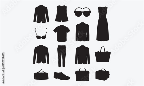 Vector Clothing and Fashion Accessories Icon, Vector illustration