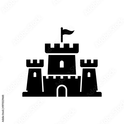 Fortified Defense Fortress Castle Icon
