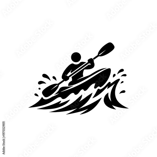 Wild River Rapids Kayaking Icon