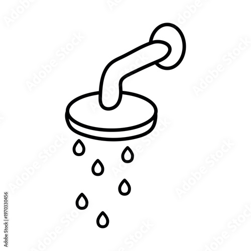 Shower Head Coloring Page Doodle