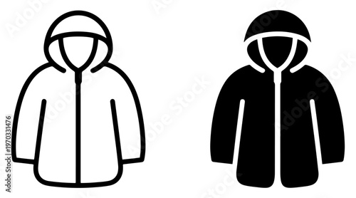 raincoat icon waterproof jacket protective symbol