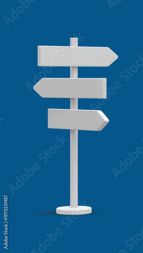 Directional signpost arrows vector illustration design element for navigation guidance road signage wayfinding and location direction concept