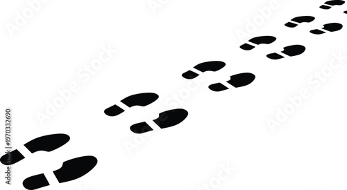 Footprints left behind mark a clear path forward indicating a journey of progress.