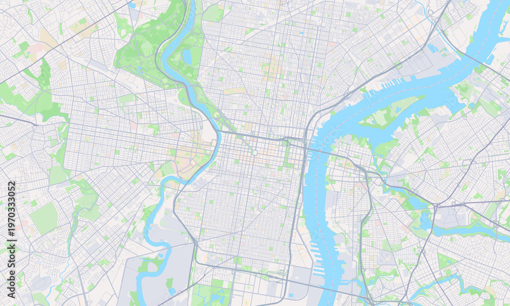 Fototapeta premium Philadelphia Pennsylvania map