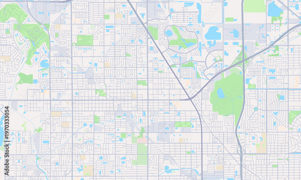 Naklejka premium Pinellas Park Florida map