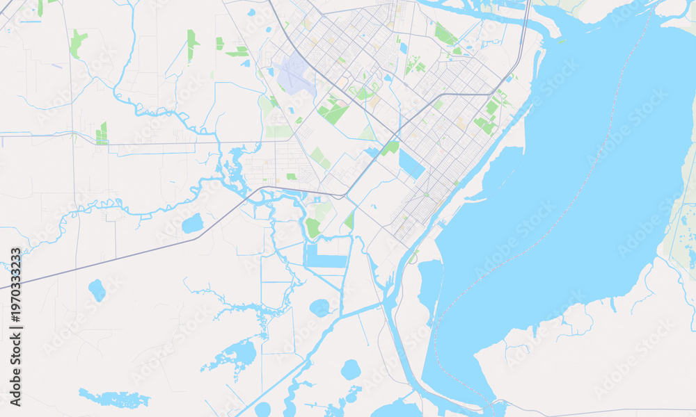 Fototapeta premium Port Arthur Texas map