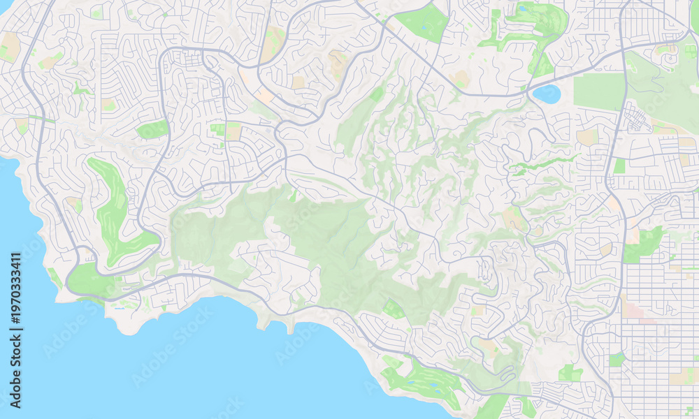 Fototapeta premium Rancho Palos Verdes California map