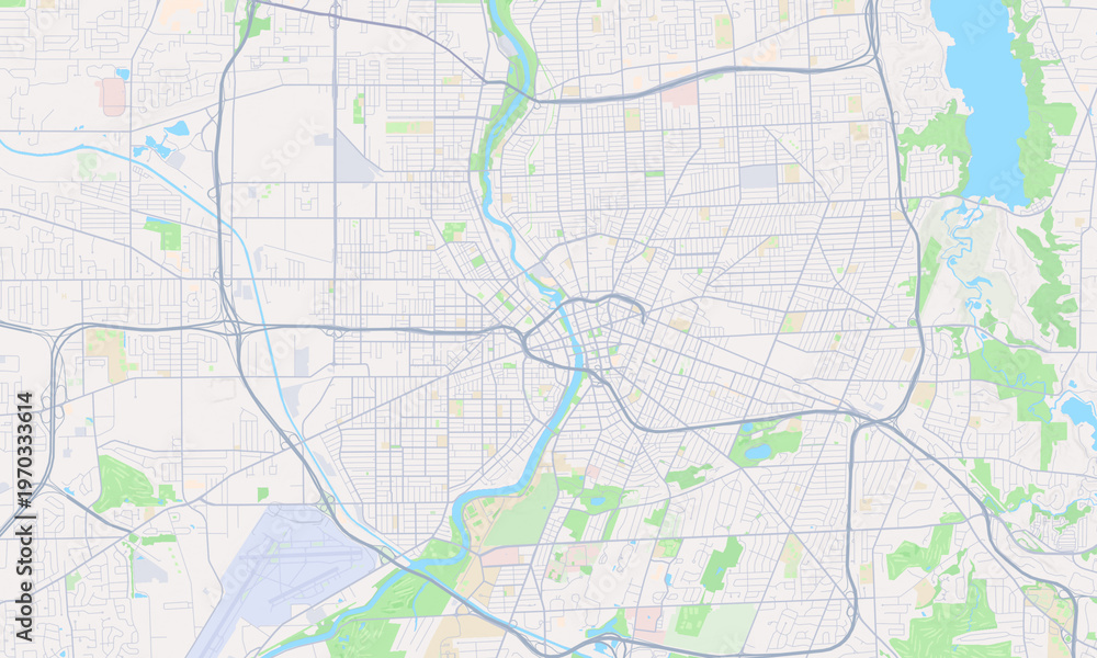 Naklejka premium Rochester New York map