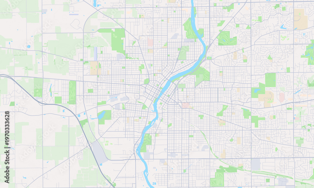 Naklejka premium Rockford Illinois map