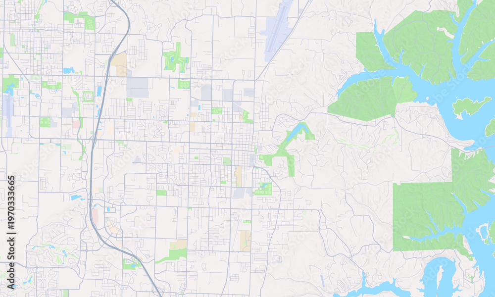 Obraz premium Rogers Arkansas map