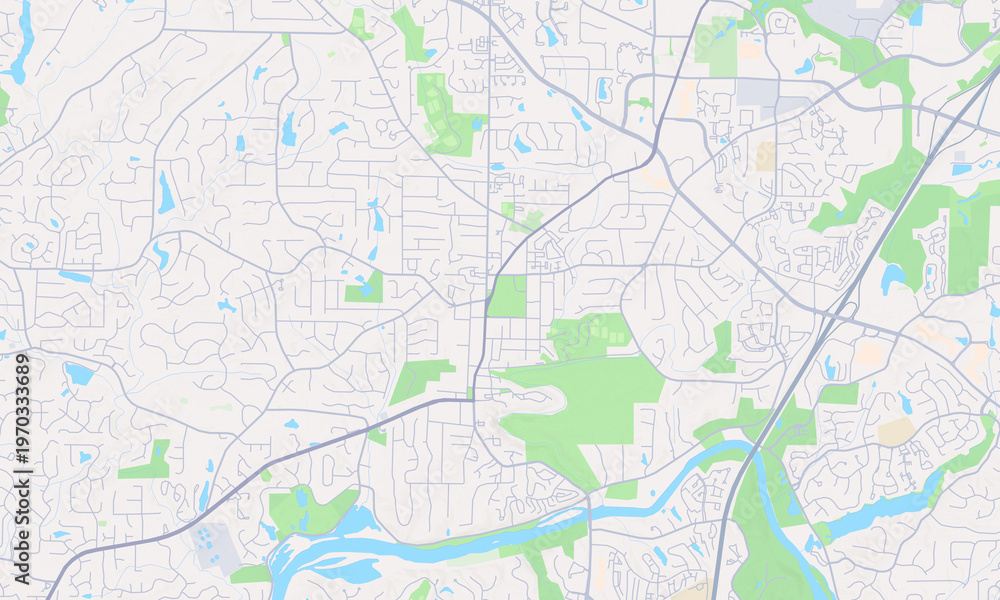 Fototapeta premium Roswell Georgia map